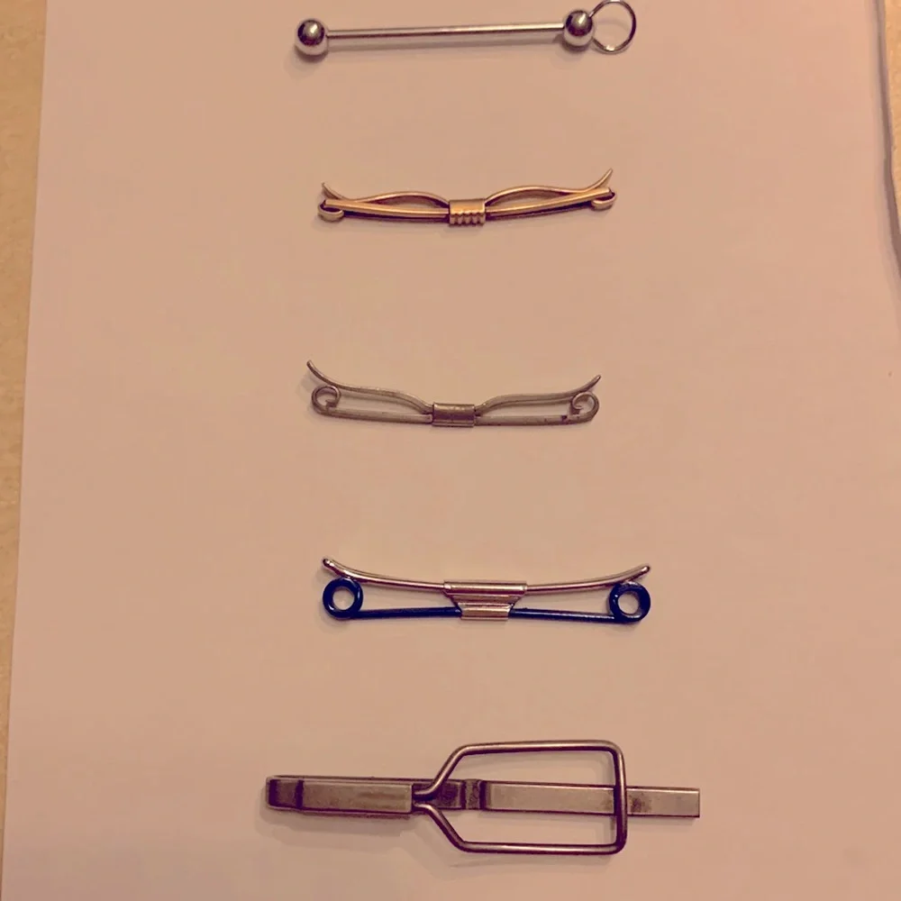 Vintage Men’s Jewelry Collection: 1 Collar‎ Pin, 3 Collar. Bars, 1 Tie Bar